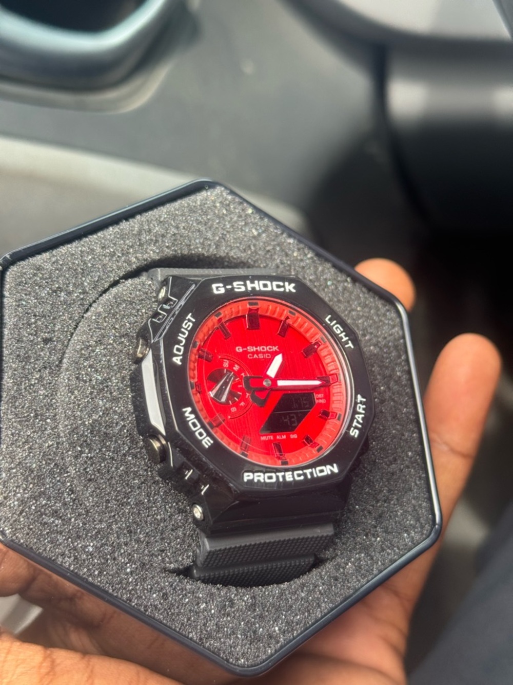 Casio G-Shock Black Watch with Red Face